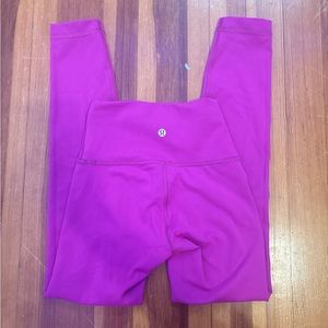 Lululemon size 0 leggings pink 25 inch